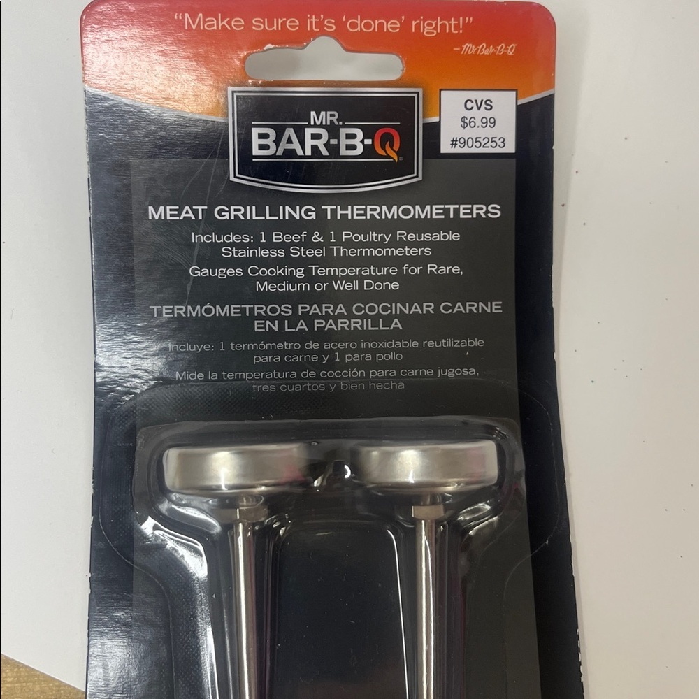 BBQ Grilling Set with Skewers, Corn Cob Holders and Meat Thermometer - Picture 3 of 5